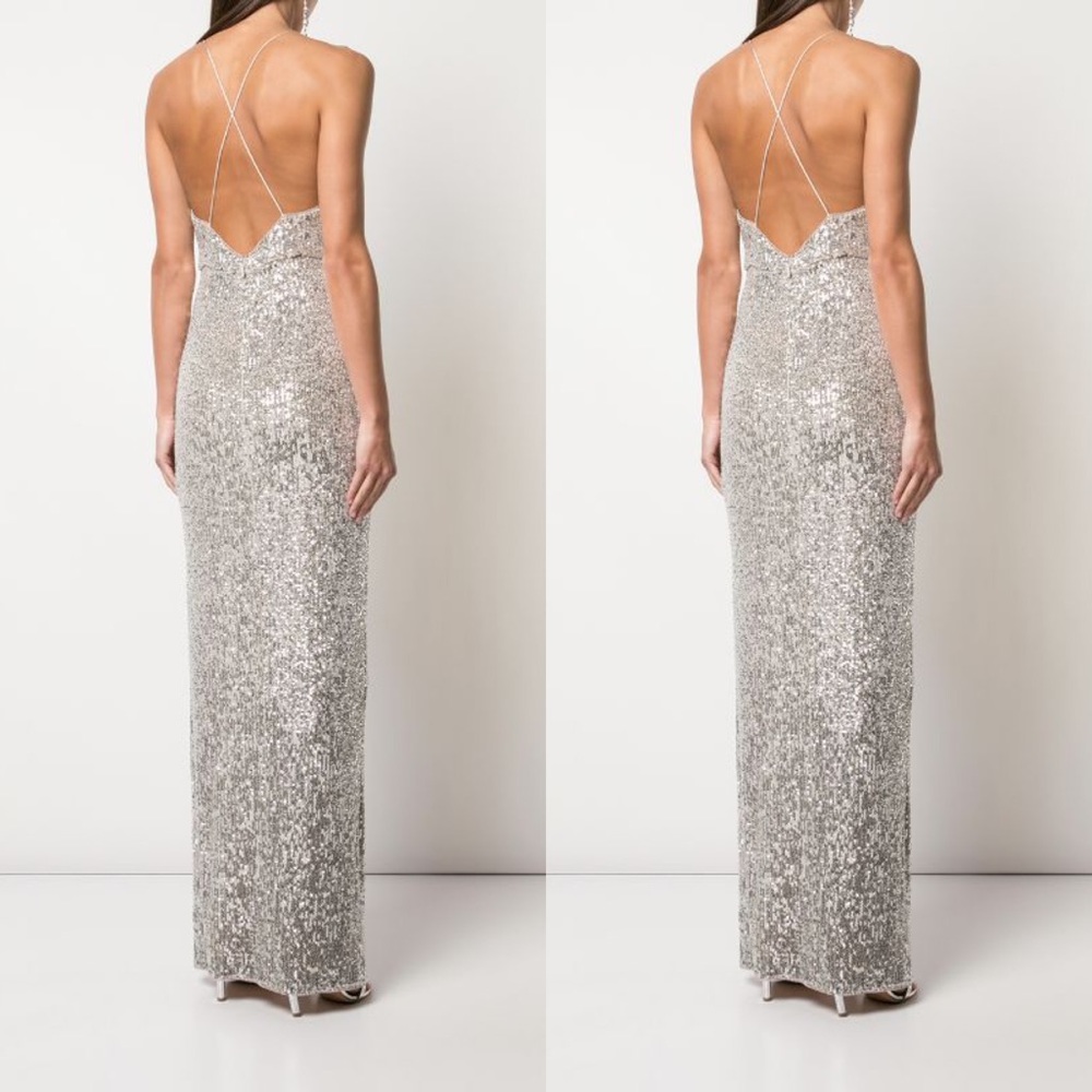 Aidan Mattox Sequin Column Gown - image 3